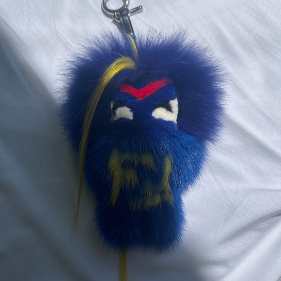 FENDI KEY RINGS BUG-KUN WOMEN MINK BLUE - Picture 2 of 7